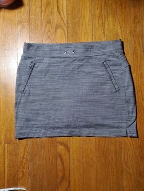 Athleta Black and White Striped Skort